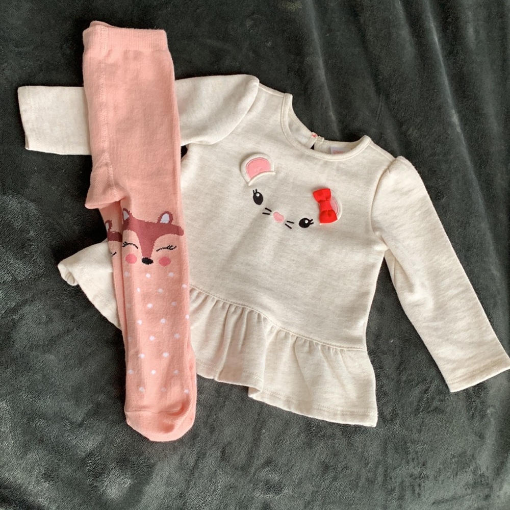 NWOT-Mouse sweater and tights